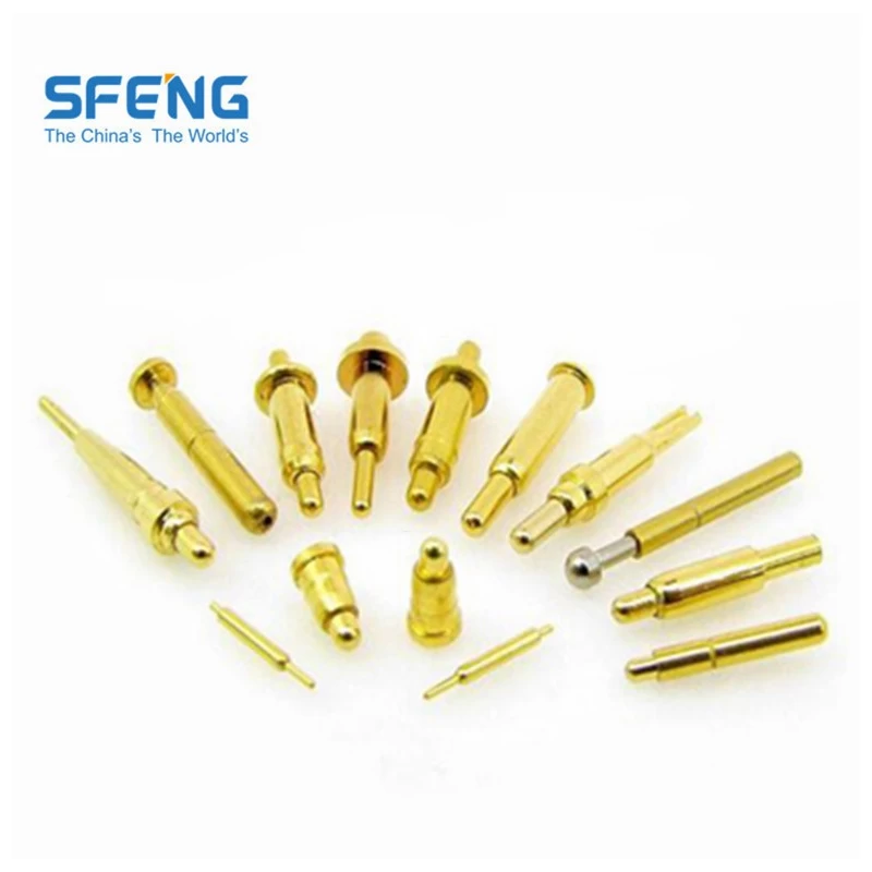 中国 全镀金弹簧加载pogo pin测试探针引脚接触pogo pin连接器 制造商