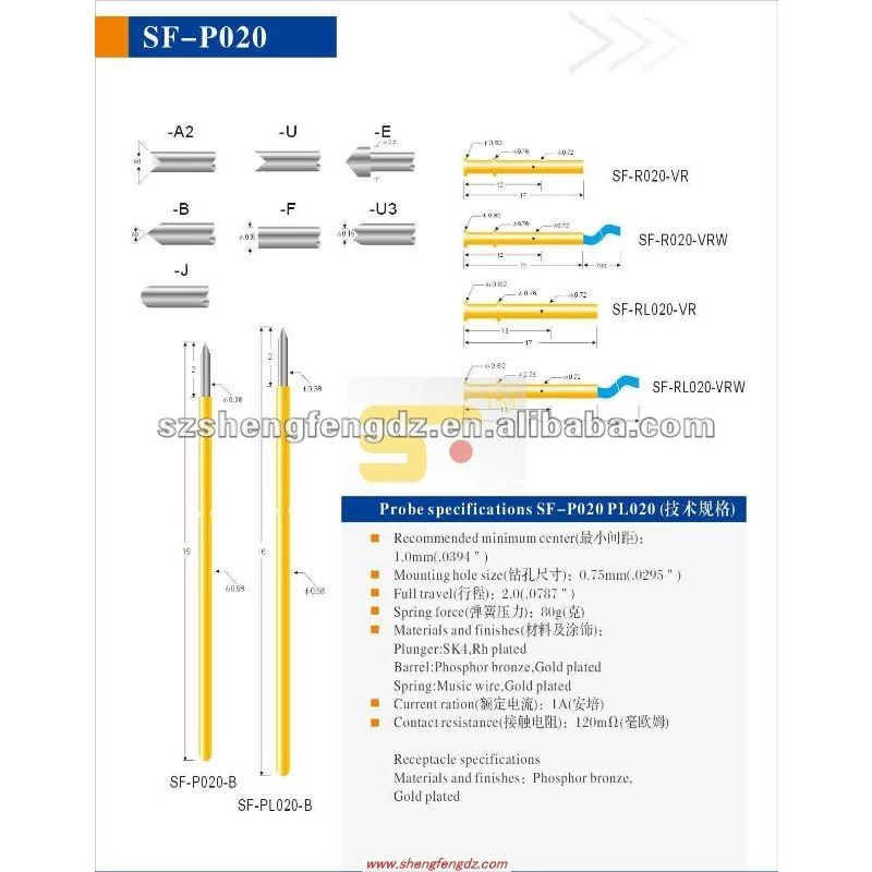 China High precision test probe for 0.58mm diametter manufacturer
