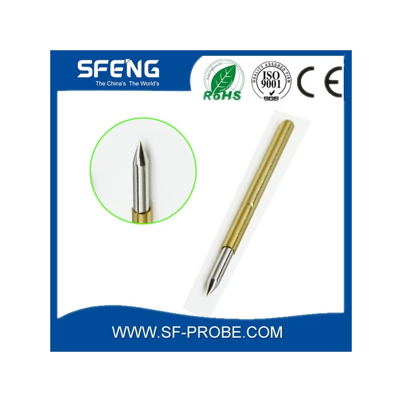 China Shengteng electronic brass Au plated pogo pin for pcb testing manufacturer