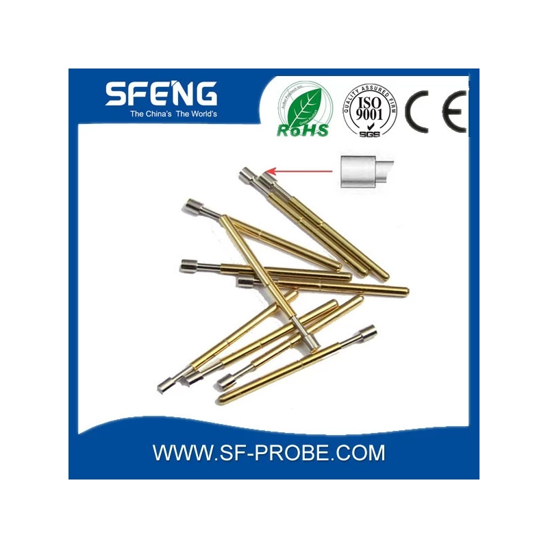 China Shengteng electronic brass Au plated pogo pin for pcb testing manufacturer