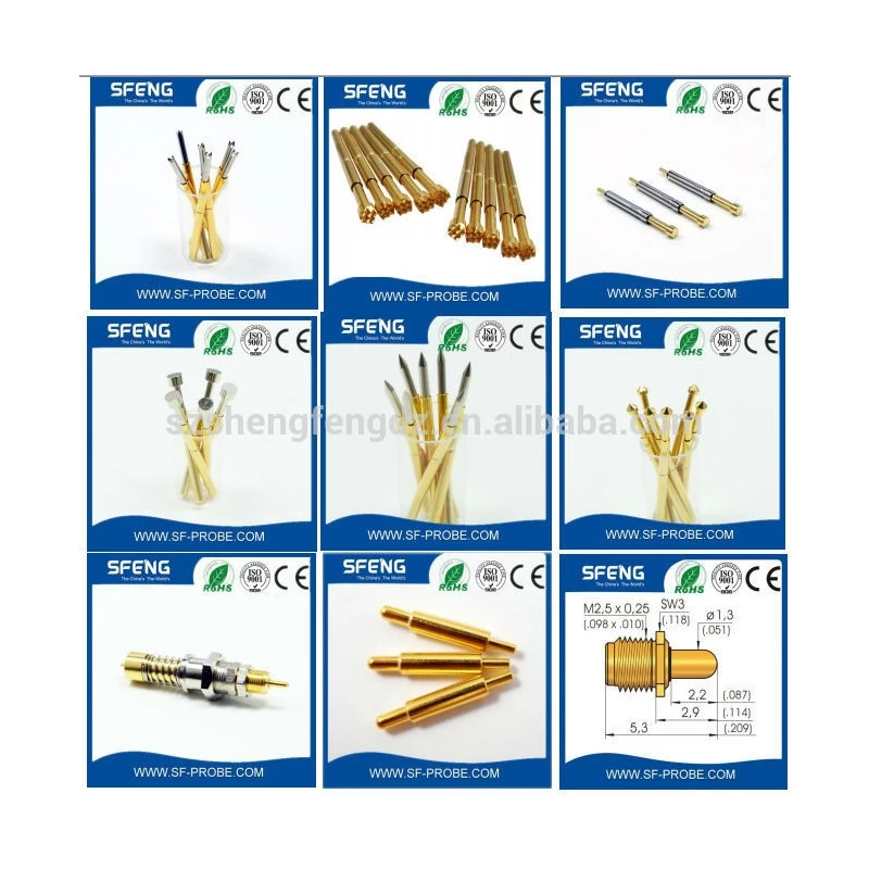 China gold finishes spring contact probes manufacturer