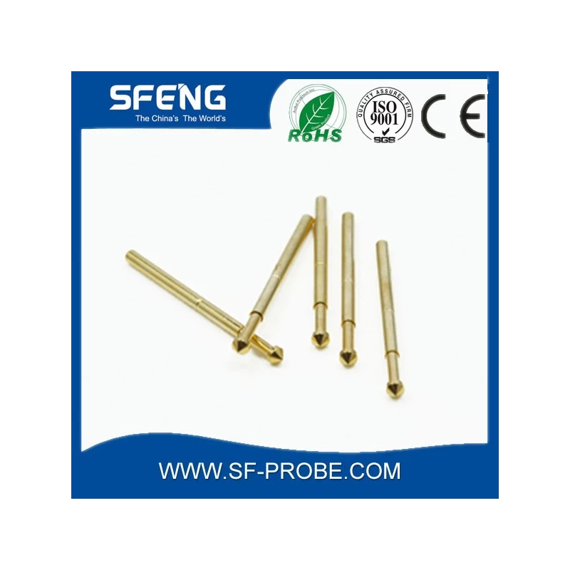 China suzhou SFENG electronical brass gold plated 10A current ration pogo pin with best price manufacturer