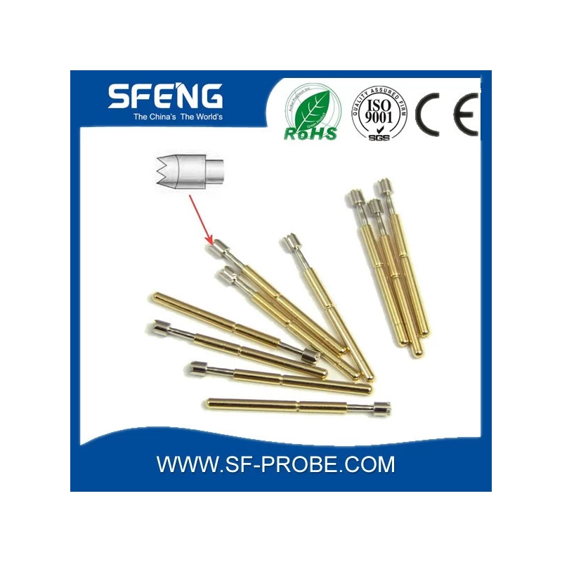 China suzhou shengteng brass gold plated pogo pin with lowest price manufacturer