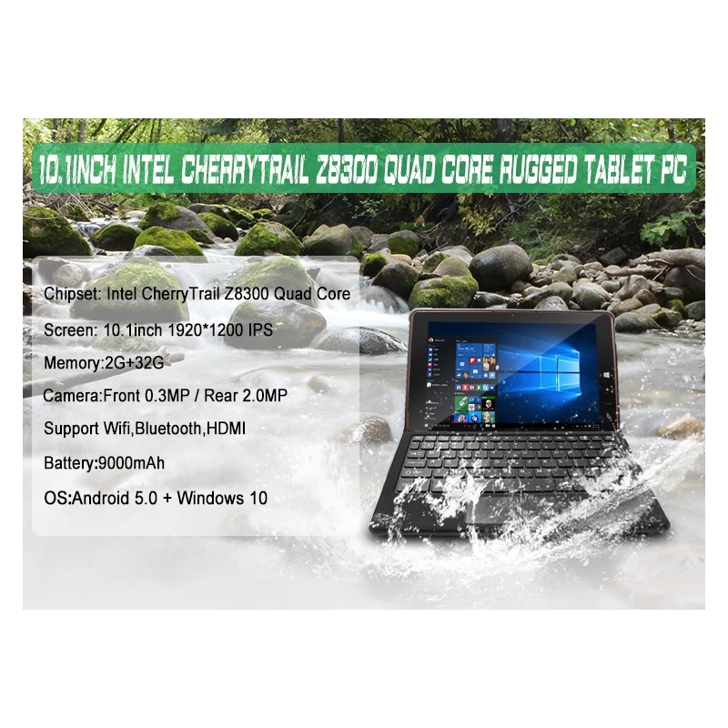 China 10.1" Intel Z8300 Quad Core 1920*1200 IPS Dual OS Rugged Tablet PC manufacturer