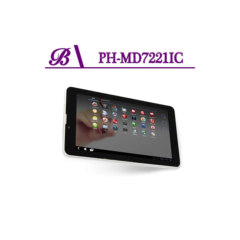 China 1024 * 600 HD Support 3G WIFI Bluetooth GPS NFC 512  4G Front camera 300,000 pixels Rear camera 2 million pixels Dual-core WIFI Android tablet factory MD7221IC manufacturer