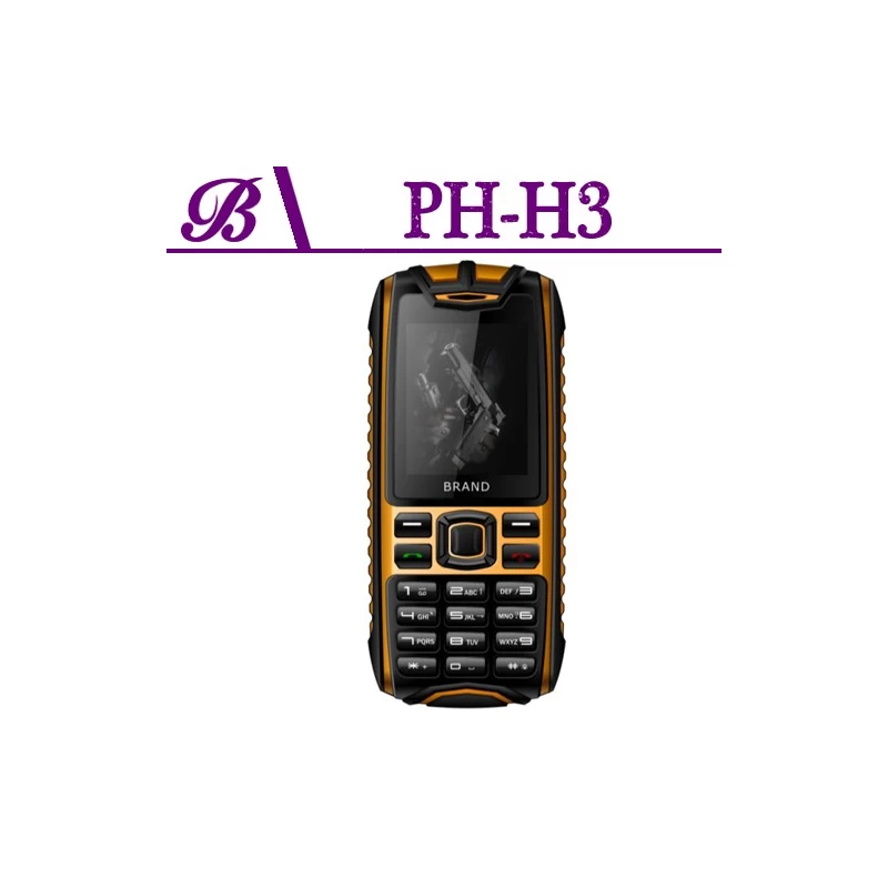 China 2 inch 64MB + 64MB Memory Resolution 240 * 320 Battery 1200 mAh Outdoor Rugged Cell Phone H3 manufacturer