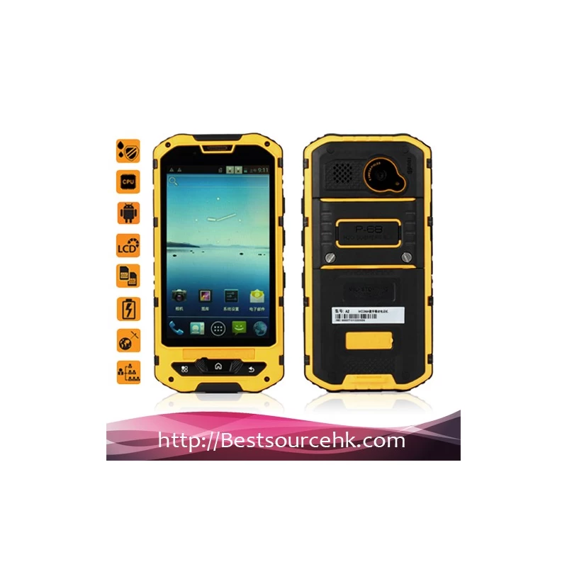 Chiny 4.1 inch A8 rugged phone Waterproof IP68 Android 4.2 GSM+3G Dual core phone smartphone producent
