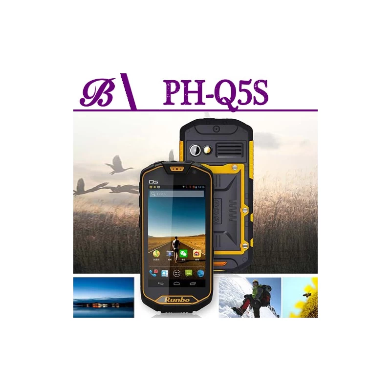 China 4,5 Zoll 4200 mAh 1280 * 720 IPS 1G 8G unterstützt Bluetooth WIFI GPS robustes Mobiltelefon Q5S Hersteller