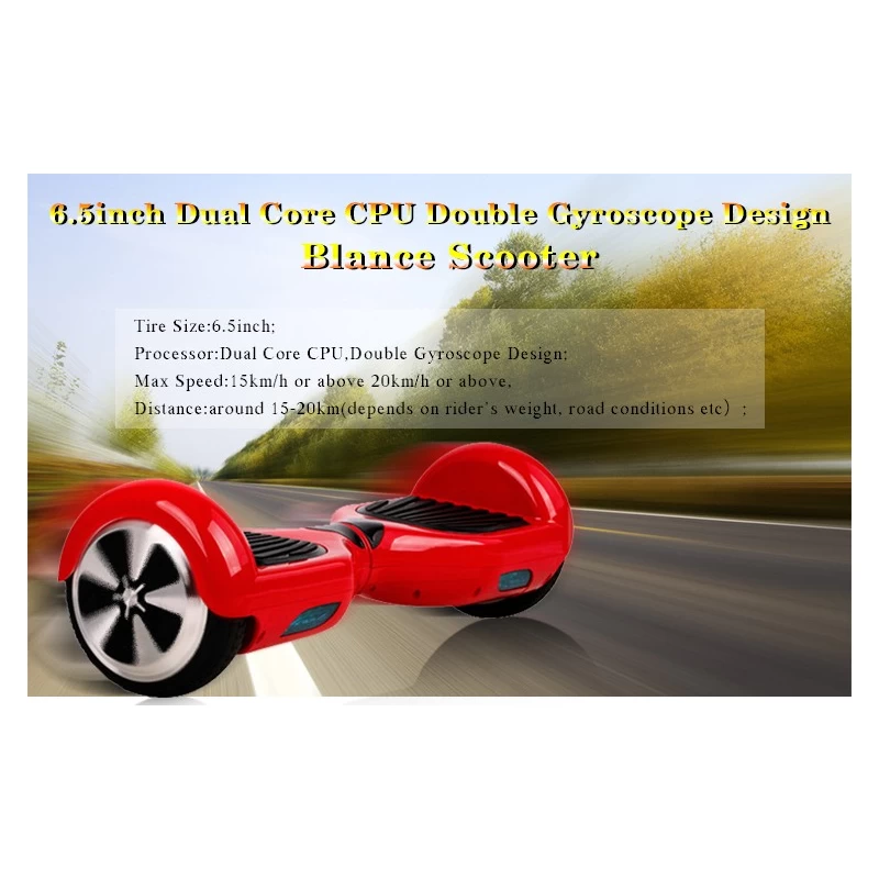China 6.5inch Dual Core CPU Double Gyroscope New  Design  Balance Scooter manufacturer