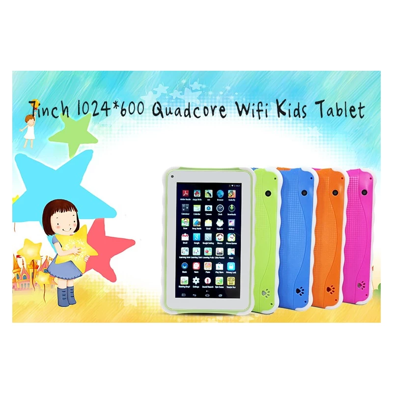 China 7-inch 1024*600 quad-core Wifi children's tablet RQ742 manufacturer