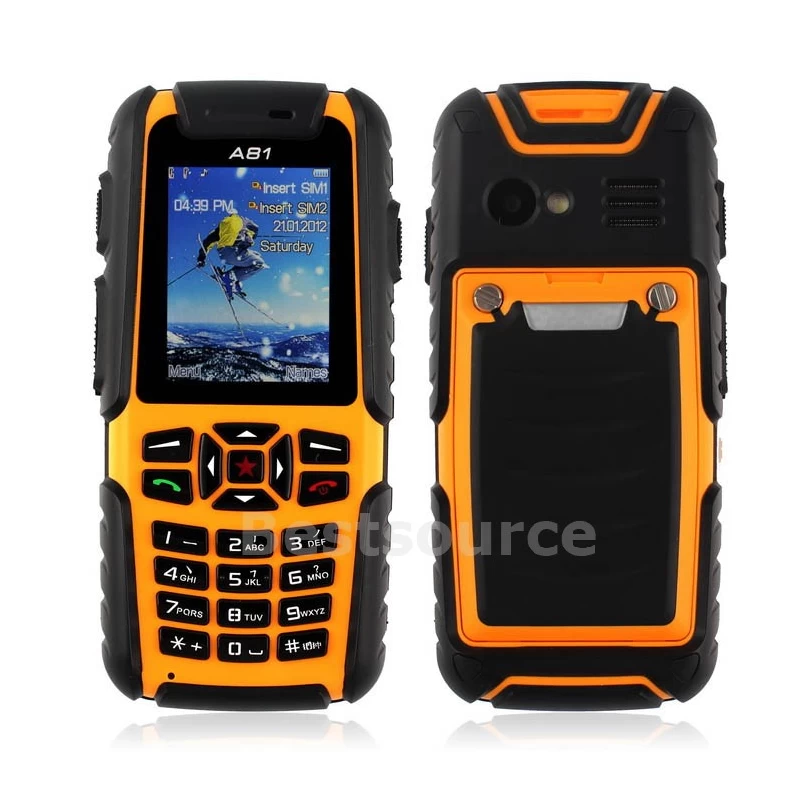 China A81 MTK 6252 dual GSM card 2-inch rugged mobile phone manufacturer