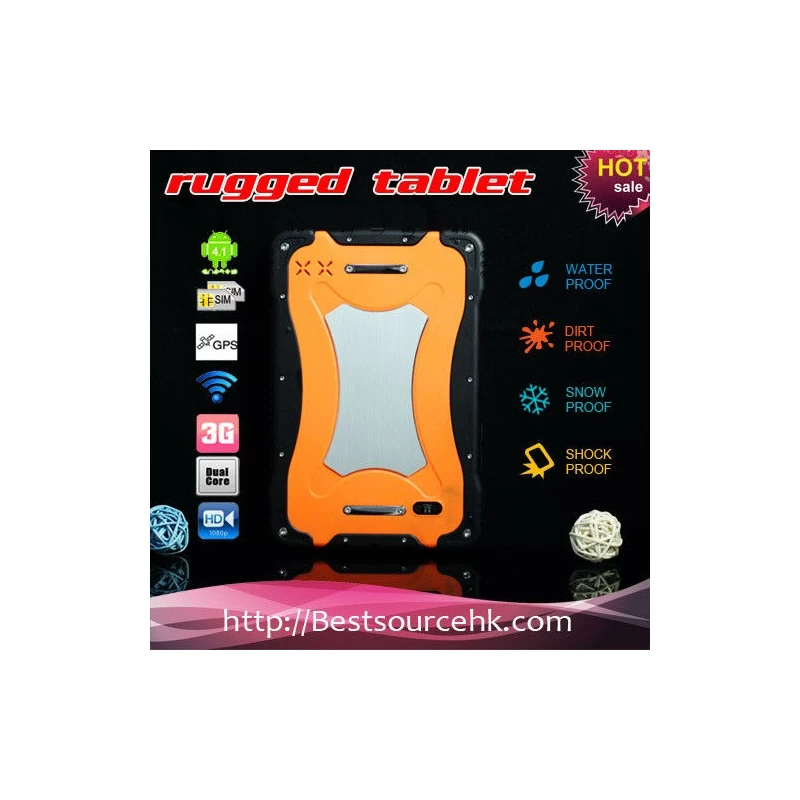 China Android 4.2 1G/4G 7inch IPS1024*600 rugged tablet PC support electronic compass with 2G/3G phone call manufacturer