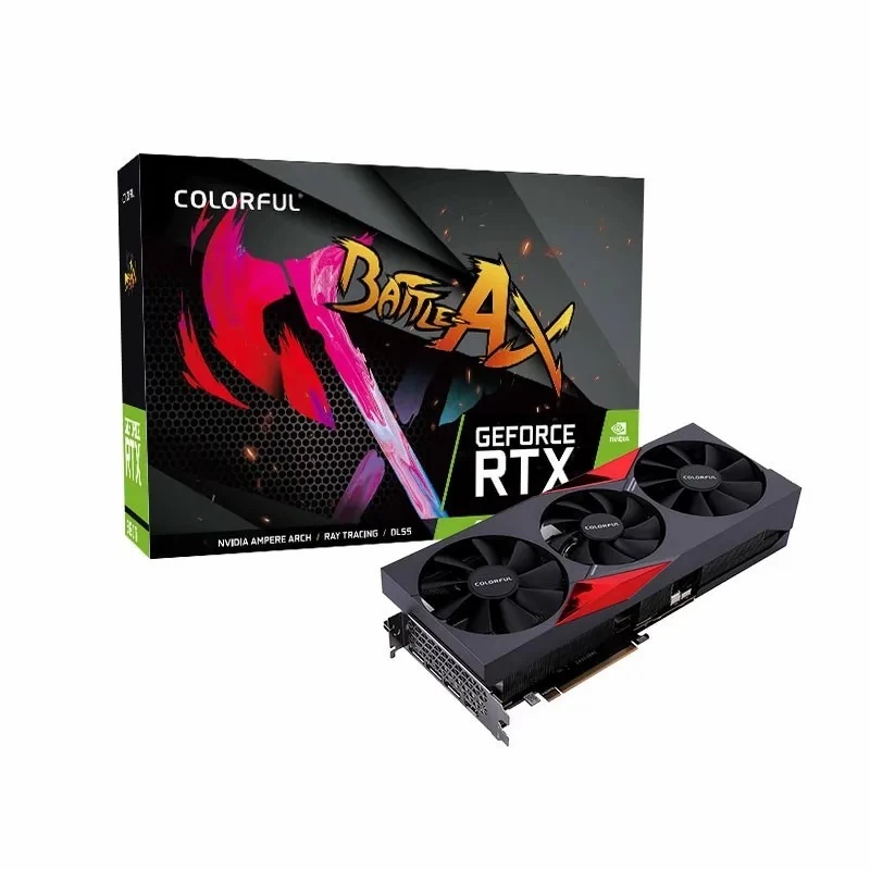 China Colorful RTX3090Ti graphics card Battle AX with 384BIT GDDR6X 24GB manufacturer