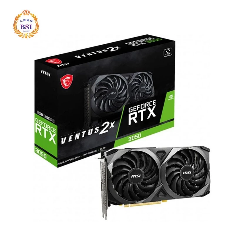 China Brand new graphic card  msi rtx3050 ventus oc 3050rtx video card with 2 fans for gaming manufacturer