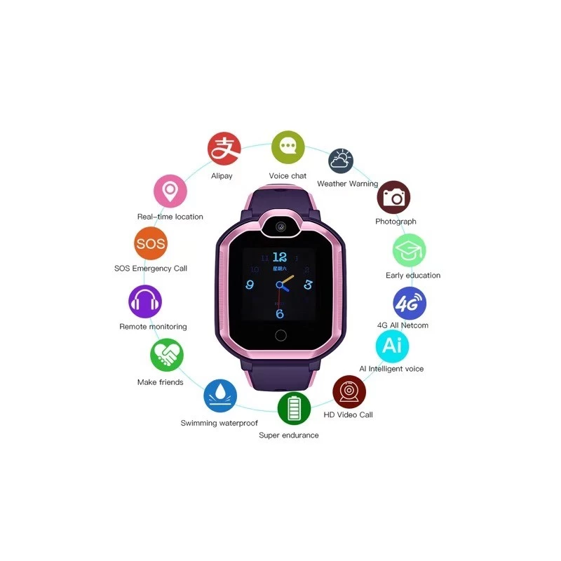 China Child GPS tracker smart baby watch kids smartwatch for children with SIM phone SOS function manufacturer