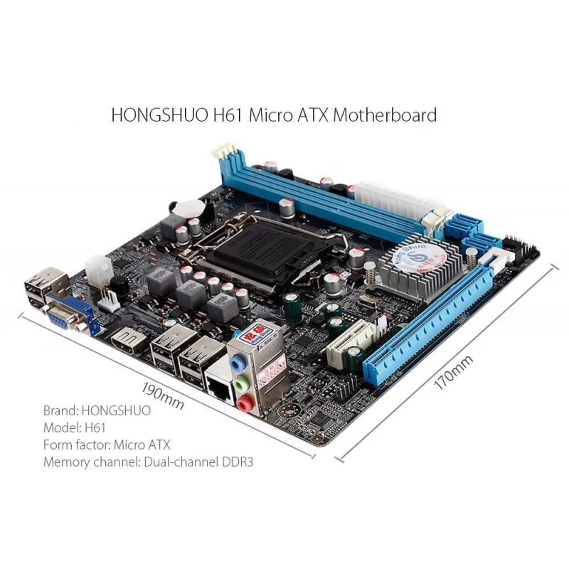 China H61 Mini ATX Motherboard 17.99USD manufacturer