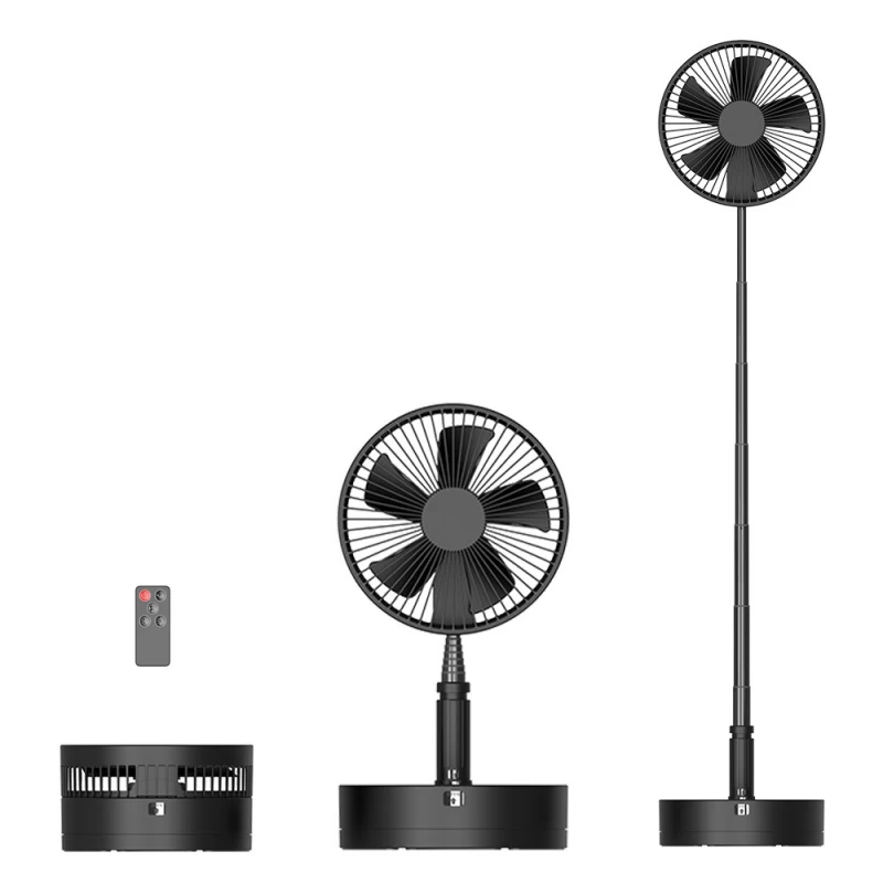 China Handheld Fan Collapsible, Collapsible Stand Fan with USB Rechargeable Battery Portable Folding Base Fan manufacturer