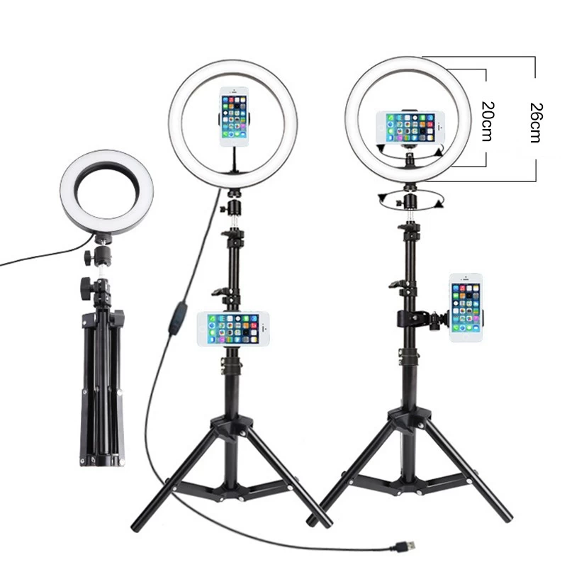 China Hot selling fill light with metal base for video recording makeup live stage ring light manufacturer