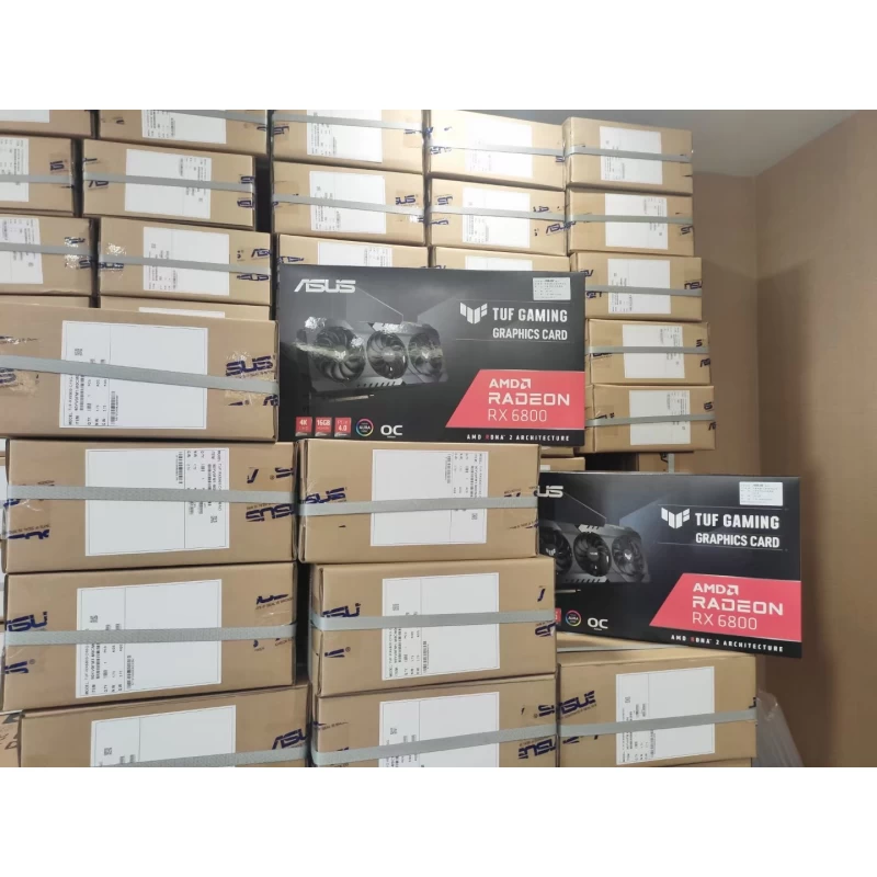 China Hot sale stock AMD RX6800 16GB GDDR6 gaming graphics card RX6600 6600XT 6800 6900 XT for gaming manufacturer