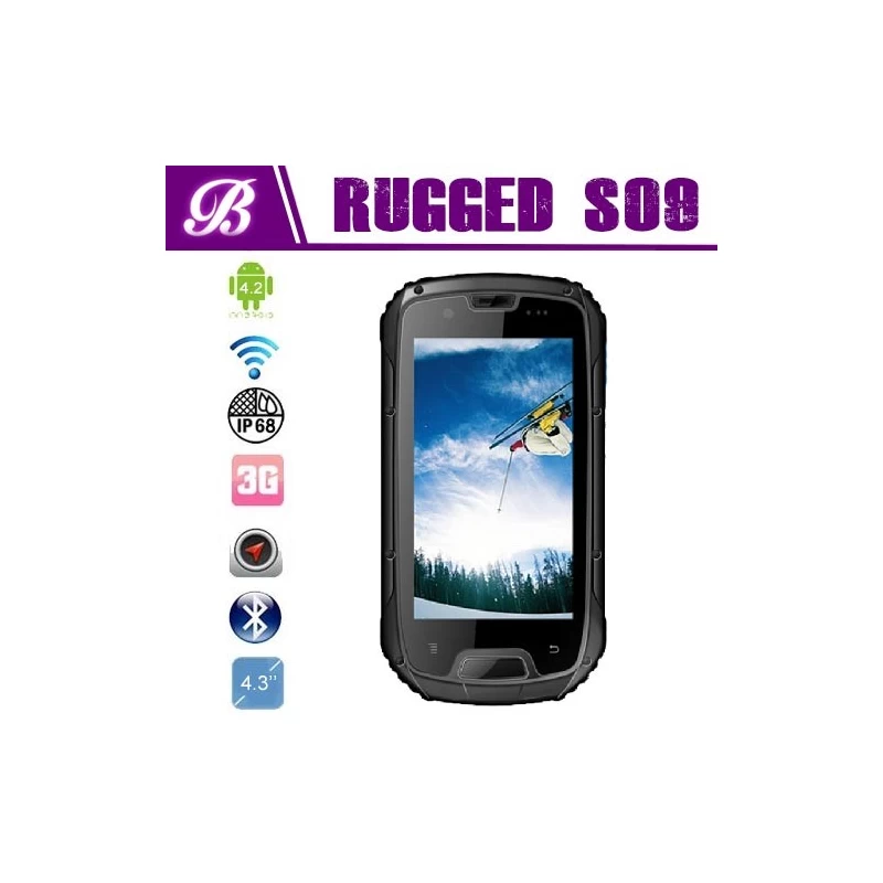 China MTK6589 1.2GHz Quad Core IP67 Android 4.2.2 1GB RAM 4GB ROM Smartphone S09 rugged phone manufacturer