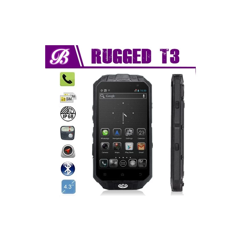 China T3 Android 4.0 4.3 Inch Screen, Waterproof, Shockproof, Dustproof, 8MP Camera IP 68 rugged phone manufacturer