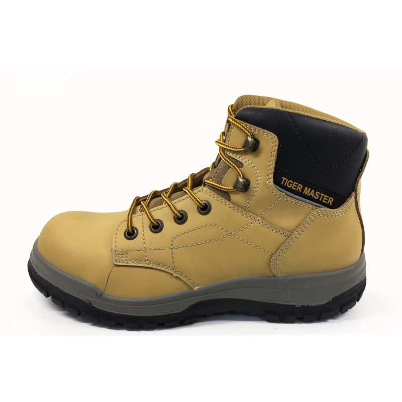China 0160 split nubuck leather high ankle safety boots shoes manufacturer