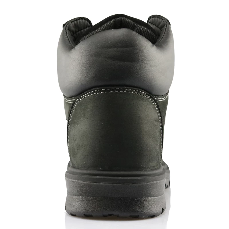 China 0190 wenzhou black nubuck leather safety men boots manufacturer
