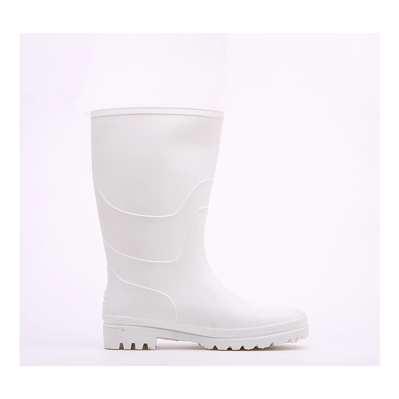 China 101-1 White oil acid alkali resistant anti slip waterproof food industry pvc rain boots manufacturer