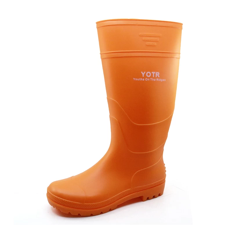 China 101-9 waterproof non safety cheap lightweight pvc rain boots manufacturer