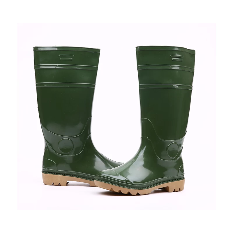 China 103-2 non safety green shiny rain boots manufacturer