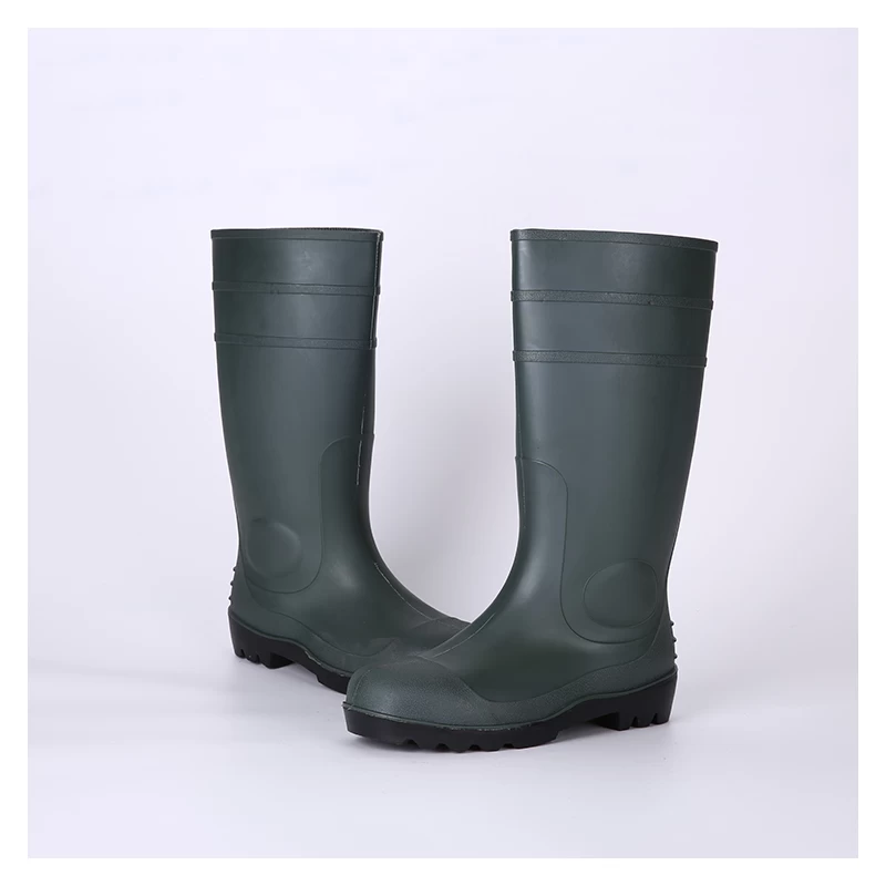 China 106-1 steel toe green safety rain boots manufacturer