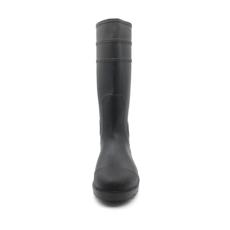 China 106 CE anti slip oil acid alkali resistant waterproof pvc safety rain boots steel toe manufacturer
