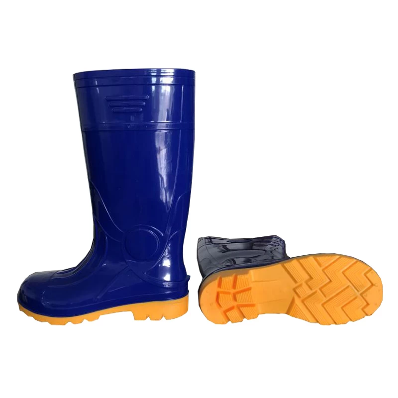China 107-2 oil resistant waterproof steel toe pvc work boots manufacturer