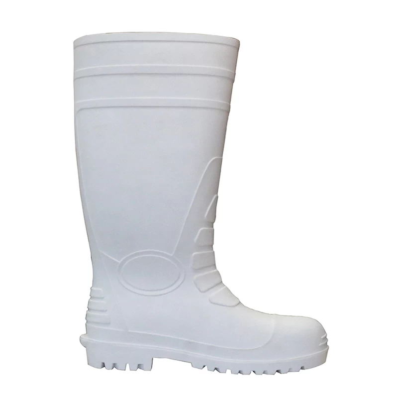 China 108-1 white anti slip water proof pvc safety gum boots for food industry manufacturer
