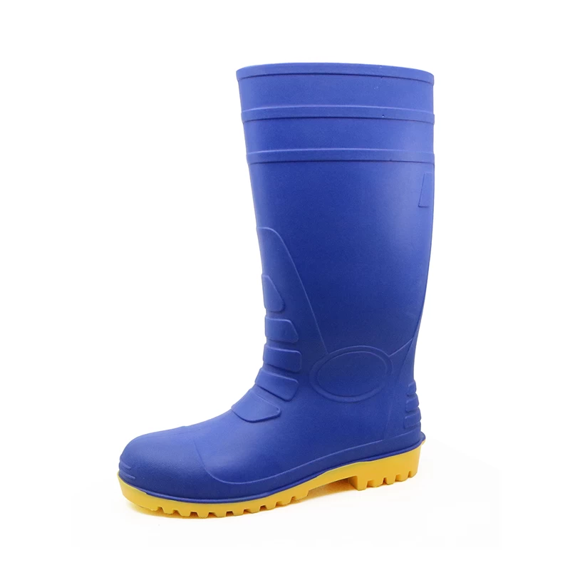 China 108-6 blue steel toe safety rain boots online manufacturer