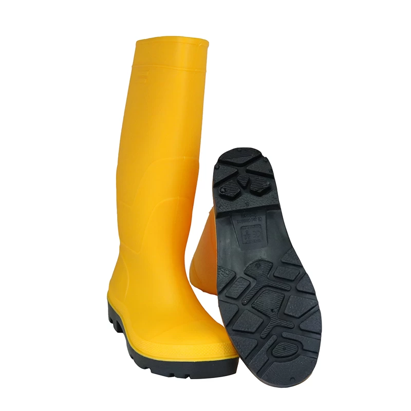 China 109-Y yellow safety wellington rain boots $4 manufacturer