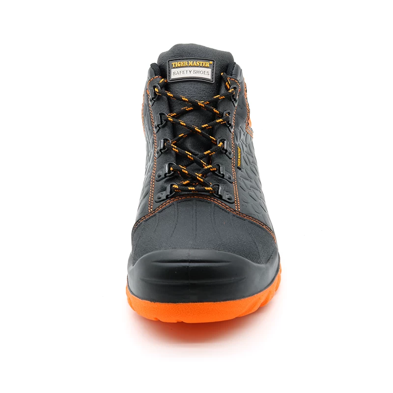 中国 TM031CE耐油性耐滑り性鋼のつま先がパンク防止工業用革安全靴 メーカー