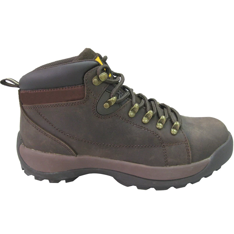 China 3096 EVA rubber sole brown leather oil industry safety shoes men work manufacturer
