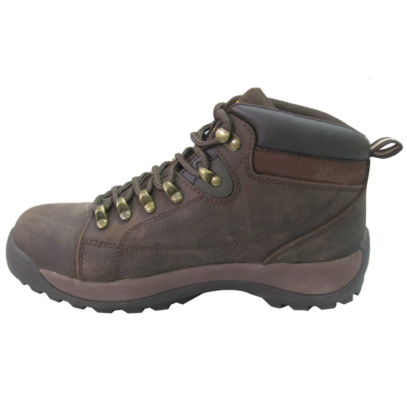 China 3096 EVA rubber sole brown leather oil industry safety shoes men work manufacturer