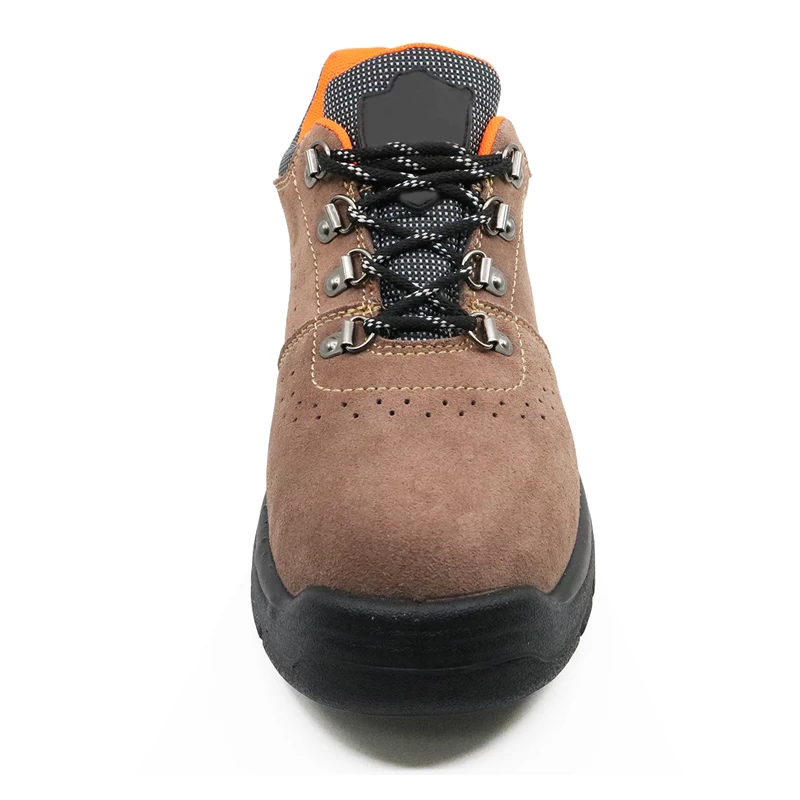 China 5050 Anti slip suede leather steel toe cap breathable workshop safety shoe manufacturer