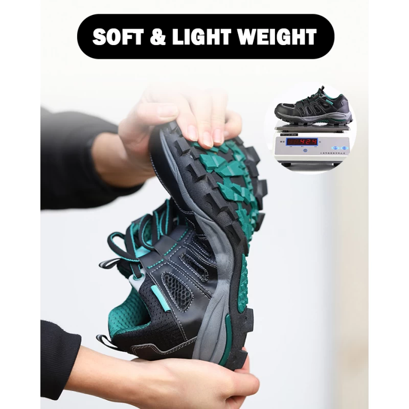 China 609 oil resistant anti slip light weight breathable sport safety shoes sneakers steel toe manufacturer