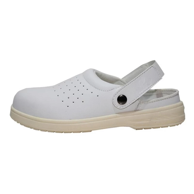 China 7020 microfiber leather white chef kitchen summer safety shoes manufacturer