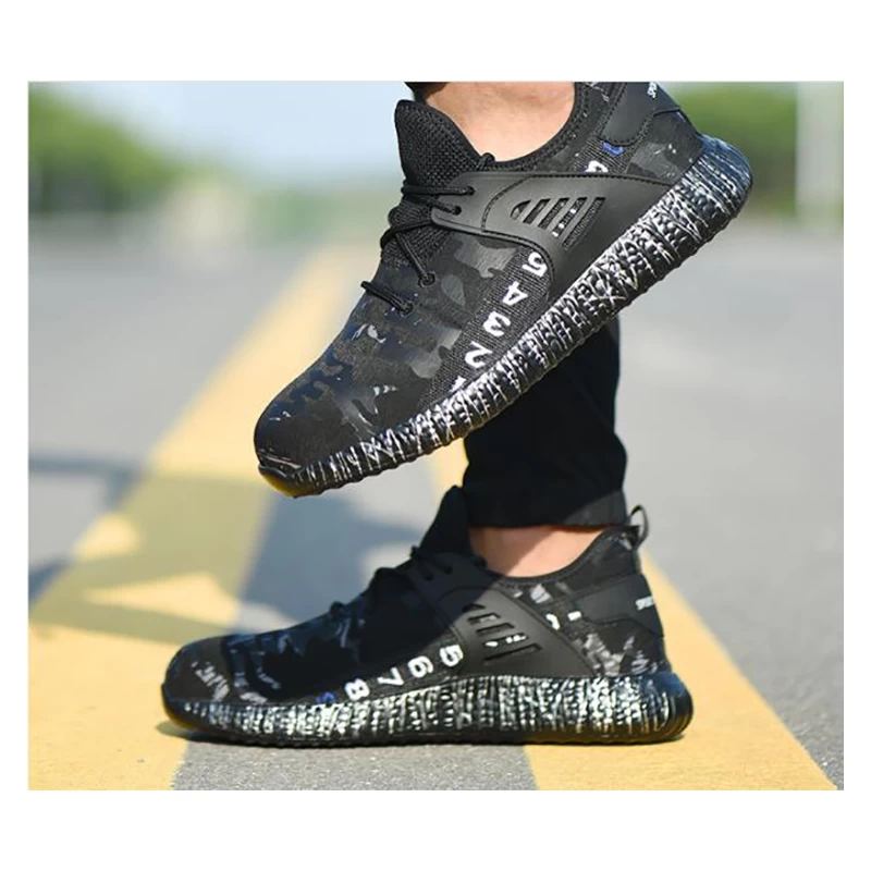 China 710 Oil slip resistant puncture proof safety shoes fashionable sneakers steel toe cap manufacturer