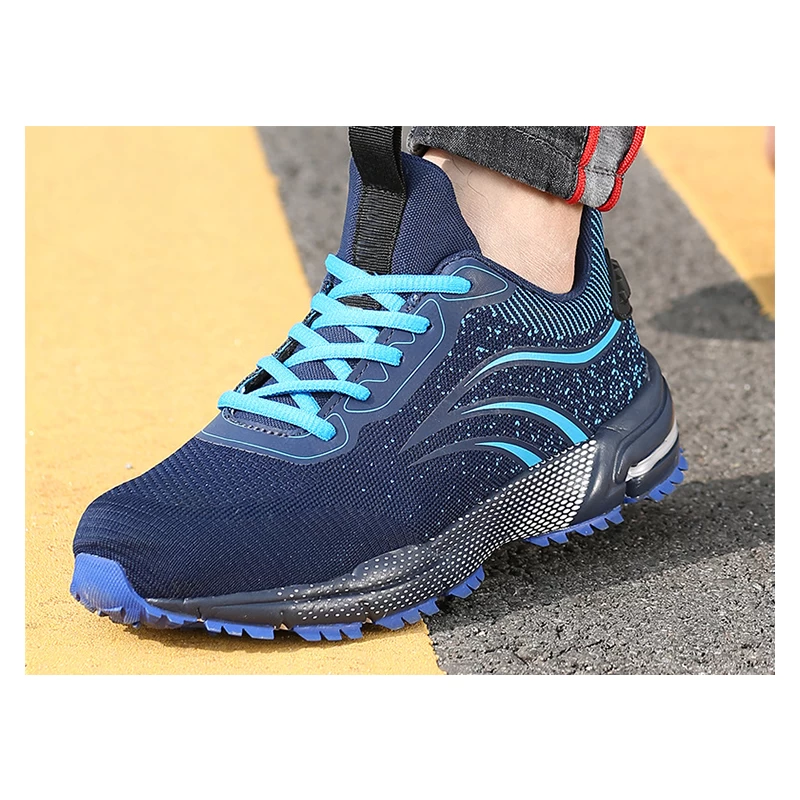 China 727 Oil resistant anti slip fashionable safety shoes soft sneakers steel toe cap manufacturer