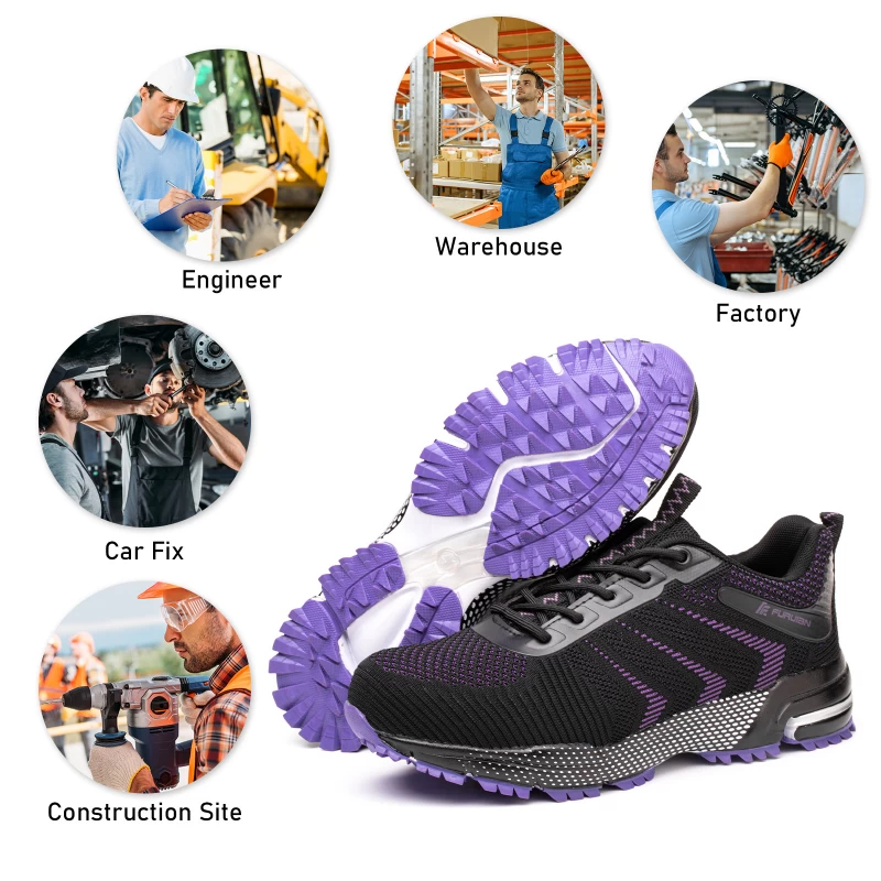 China 763 Non-slip soft rubber sole anti puncture fashion sport safety shoe sneaker steel toe manufacturer