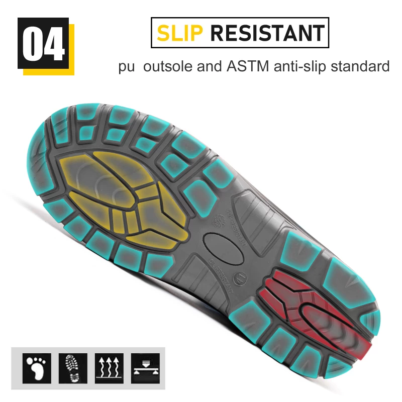 China 773 Oil slip resistant PU sole steel toe anti puncture breathable sport safety shoes manufacturer