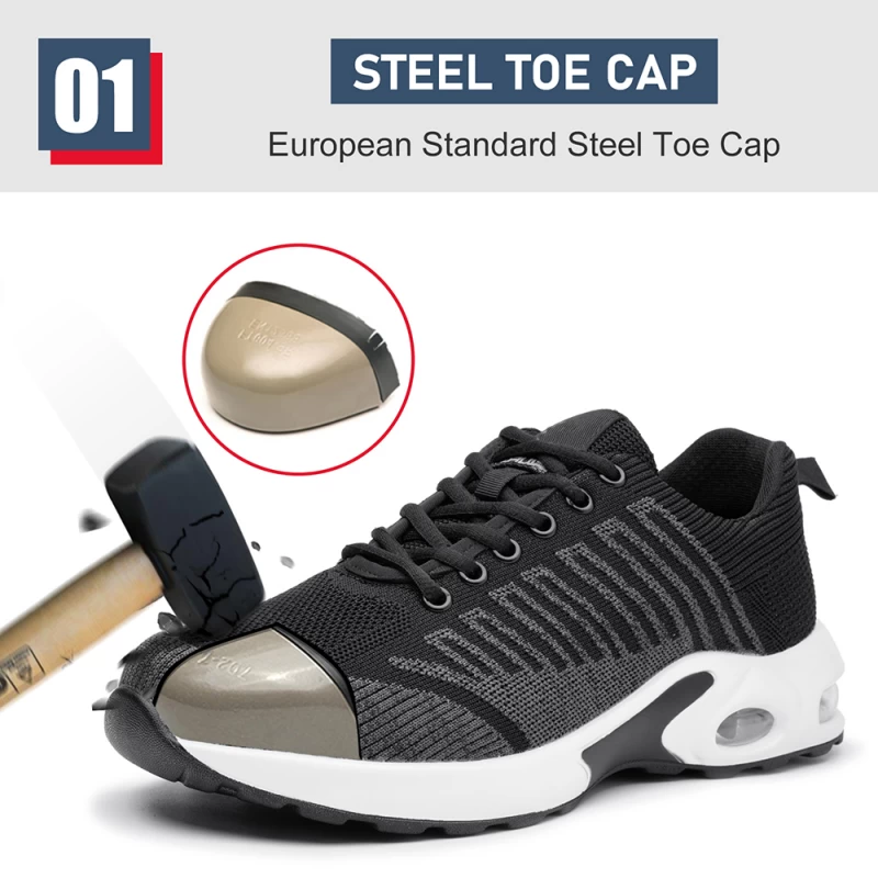 China 775 Shock absorber non-slip steel toe anti puncture fashion sport safety shoe sneaker manufacturer