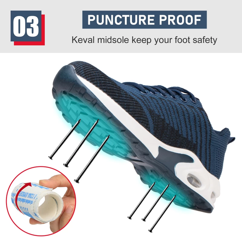China 775 Shock absorber non-slip steel toe anti puncture fashion sport safety shoe sneaker manufacturer