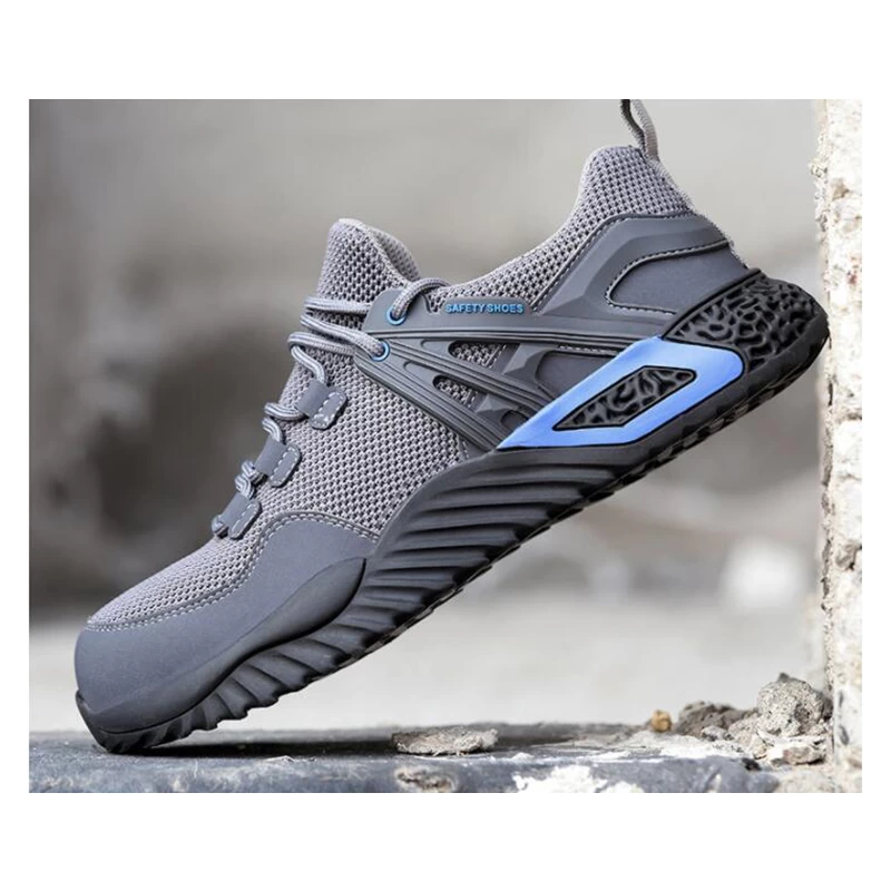 China 801 Anti slip light weight puncture proof summer sneakers safety shoes steel toe manufacturer