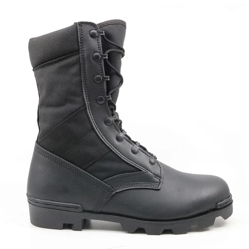 China B935 Black waterproof genuine leather military army boots manufacturer